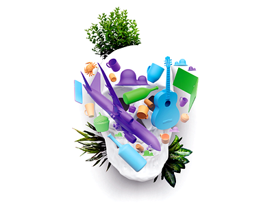 Life 3d art blender illustration