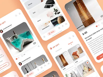 My gift app design gift ios mobile ui ux