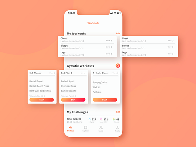Gymatic Redesign app design product product design typography ui uidesign ux uxdesign uxui