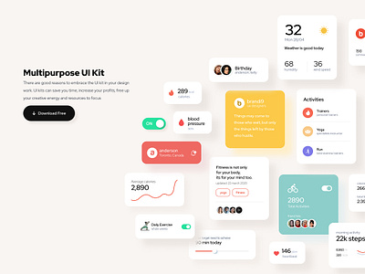 UI kit - Mobile and Desktop app blocks building building blocks clean easy interface mobile modular design module modules reusable trends ui uikit uikits web website