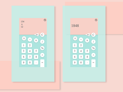 Daily UI 004 adobe adobe xd beginner calculator calculator ui colors daily 100 challenge dailyui dailyui004 dailyuichallenge design designdaily designs pastel colors pastels ui