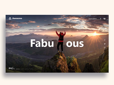 Awesome - Travelling website branding homepage travel web traveling typography ui uiux uiuxdesign ux visual design webdesign website