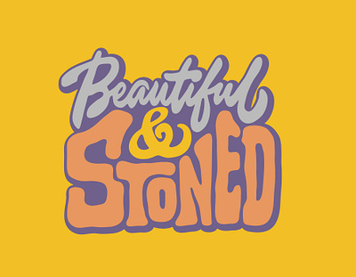 Beautiful & Stoned cannabis clientwork custom lettering digitalart handlettering itsjerryokolo jerryokolo logo logo designer logodesign logotype marijuana procreate sticker design stickermule stoned typography weed