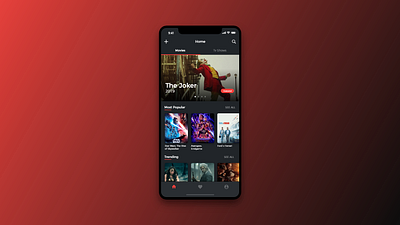 VOD App adobe xd app design homepage project ui