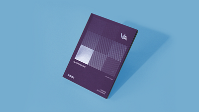 Cover book VA branding design vector