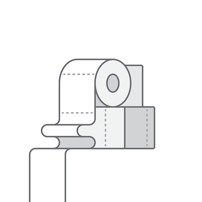 Grocery 046/100 dailyicon design grocery icon illustration minimal shadow toilet paper vector