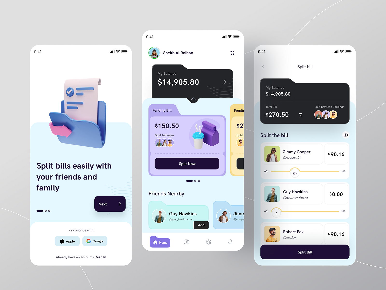 Bill Split App by Ofspace on Dribbble Bill Split App by Ofspace on Dribbble