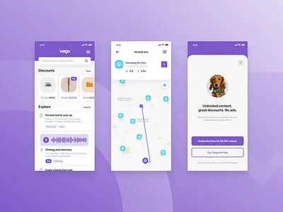 🐕 Wago – House pets utility app animals app app design application dogs ios mobile pets product design screen ui ux