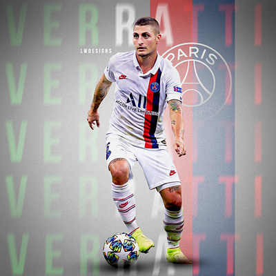 Marco Verratti - PSG design football football club football design football edit footballer gfx illustration ligue 1 lionel messi mbappe neymar jr paris saint germain photoshop poster psg soccer edit wallpaper