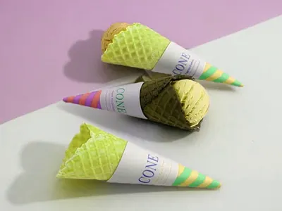 Elegant Ice Cream Cone Wrappers – A Sweet Branding Delight ice cream cone wrappers