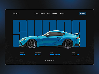 Car website design design hero section ui website