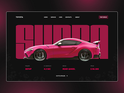 Car website design car design hero section ui website