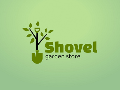 Shovel graphic design logo