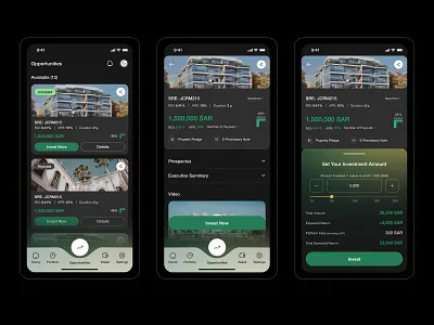 Arat. Opportunity application arat composition design invest now investment mobile app design opportunity real eastate typography ui