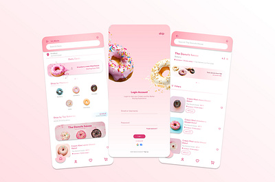 Donutz App UI app app design design designer figma mobile app ui uiux ux visual design