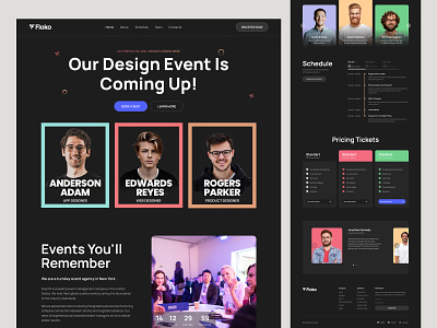 Event Landing Page - Floko case study design events landing page landing page landing page case study m haque product design uihut uiux design web design web resources web templates website design