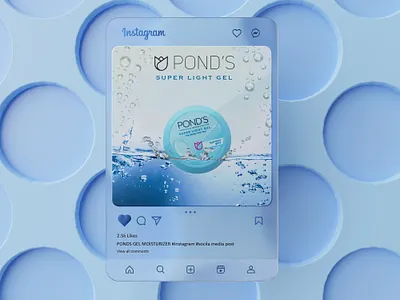 Ponds Gel Poster Design creative design creatives design digital marketing gel graphic design moisturizer ponds ponds gel poster poster design social media post