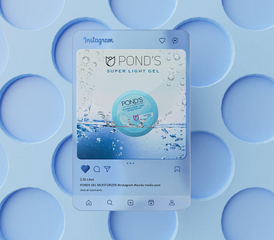 Ponds Gel Poster Design creative design creatives design digital marketing gel graphic design moisturizer ponds ponds gel poster poster design social media post