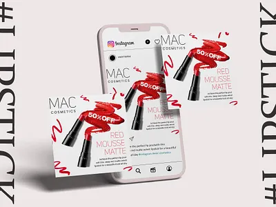 MAC Lipstick Poster Design creative design creatives design digital marketing graphic design lipstick mac mac cosmetics mac lipstick poster poster design social media post