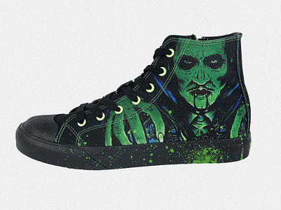 Ghost art band design ghost illustration sneakers
