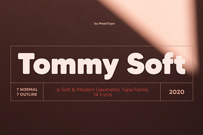 MADE Tommy Soft Font branding design display font font font design font family fonts geometric font graphic design lettering logo font modern font sans sans serif sanserif type family typeface typeface design typefaces typography