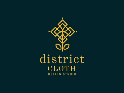 District Cloth abstract art artwork branding flower logo icon logodesign minimalist logo ui