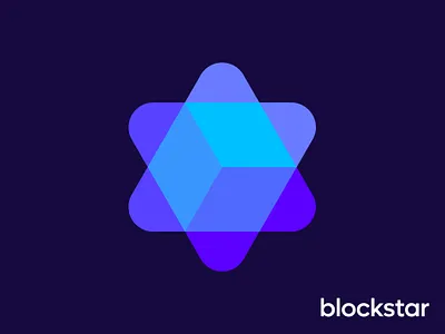 Star + Blockchain logo concept ( for sale ) blockchain branding cosmos crypto hexagon logo meta metaverse stars tech technology universe