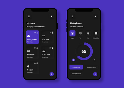 Daily UI #21 - Home Monitoring Dashboard connected devices connected home dailyui dailyui 021 dailyuichallenge dark mode dashboard design home monitoring home monitoring dashboard mobile app mobile app design neuomorphic neuomorphism skeuomorphism ui uidesign uimobile ux uxui