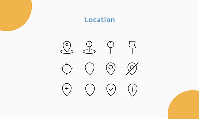 Location icons design gps icons illustration location location pin