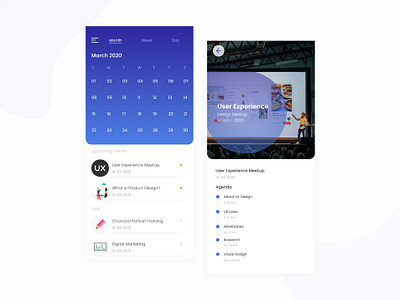 Calendar UI app concept creativecloud design ios 10 ui ux