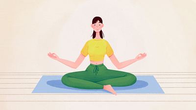 Stay home 2d art artwork branding character characterdesign characters covid19 girl health home illustration workout yoga yoga pose