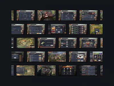 Game Screens game game ui icon illustration screens ui war war ui world war