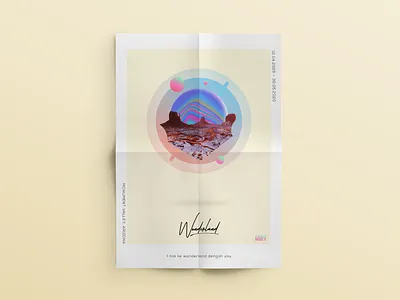 WONDERLAND POSTER /// CONTRAST abstract aesthetic art direction concept design design illustrator minimal poster art poster design vector