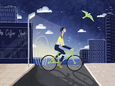 On Your Bike digital illustration wacom intuos