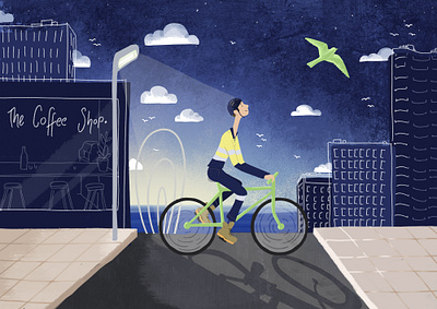 On Your Bike digital illustration wacom intuos