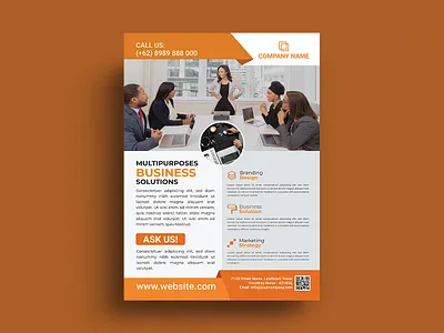 Professional clean business flyer design black business flyer clean corporate flyer creative flyer design professional flyer simple stylish template