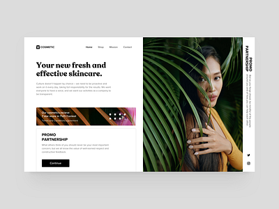 Cosmetic - Landing page beauty clean creative landing landing page modern web