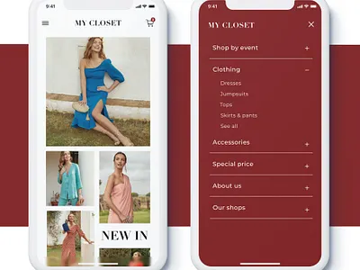Daily UI 27: Dropdown app clothes clothing dailyui dailyuichallenge design dropdown dropdown menu fashion ui