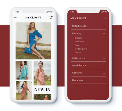 Daily UI 27: Dropdown app clothes clothing dailyui dailyuichallenge design dropdown dropdown menu fashion ui