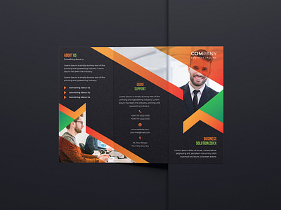 Corporate Tri fold Brochure Design 3 fold a4 abstract tri fold agency brochure brochure template business clean corporate creative creative design design elegant flexible illustrator marketing minimal modern multi use multipurpose