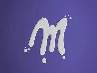 Letter M - 36 Days of Type 36 days of type 36daysoftype letter m milk milka purple texture