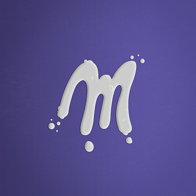 Letter M - 36 Days of Type 36 days of type 36daysoftype letter m milk milka purple texture