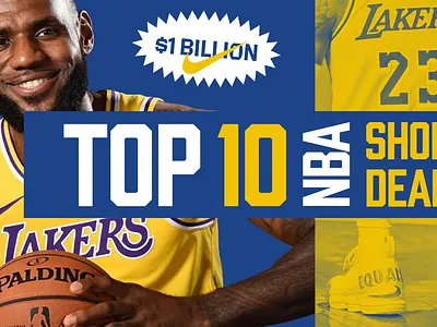 TOP 10 NBA SHOE DEAL art direction branding design espn graphicdesign illustration motion graphics nfl photoshop sports