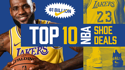 TOP 10 NBA SHOE DEAL art direction branding design espn graphicdesign illustration motion graphics nfl photoshop sports