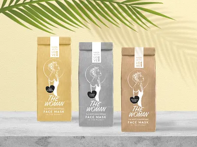 Kraft packaging mock up for a beauty product. adobe illustrator adobe photoshop beauty brand beauty product illustration kraft paper mockup mockup psd package design packaging packagingdesign woman woman illustration