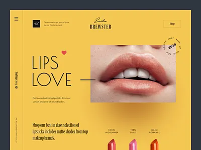 Emilia Brewster Website beauty beauty products business colourful design e commerce e shop entrepreneur halo halo lab lipstick shop startup web design website