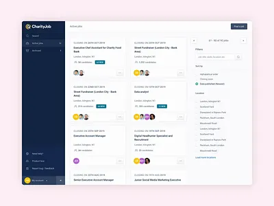 Recruiter Dashboard design design thinking product design ui ui design ux