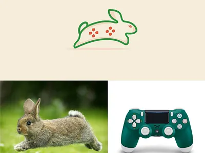 Rabbit + Game branding game gaming icon design illustration logo rabbit