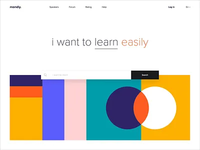 Web Platform - mondly. animation colors design illustration landing minimal ui ux web website