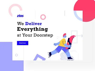 Ztos - Landing Page (Free Sketch File) brutalism design flat illustration landing page minimal typography ui ux web website